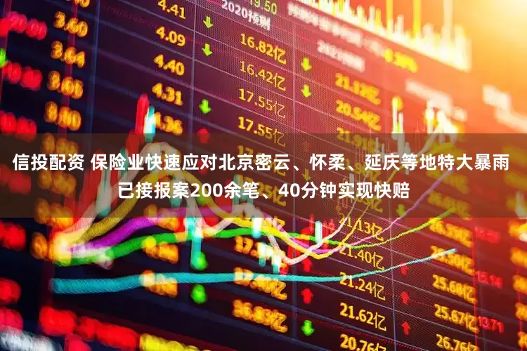 信投配资 保险业快速应对北京密云、怀柔、延庆等地特大暴雨 已接报案200余笔、40分钟实现快赔